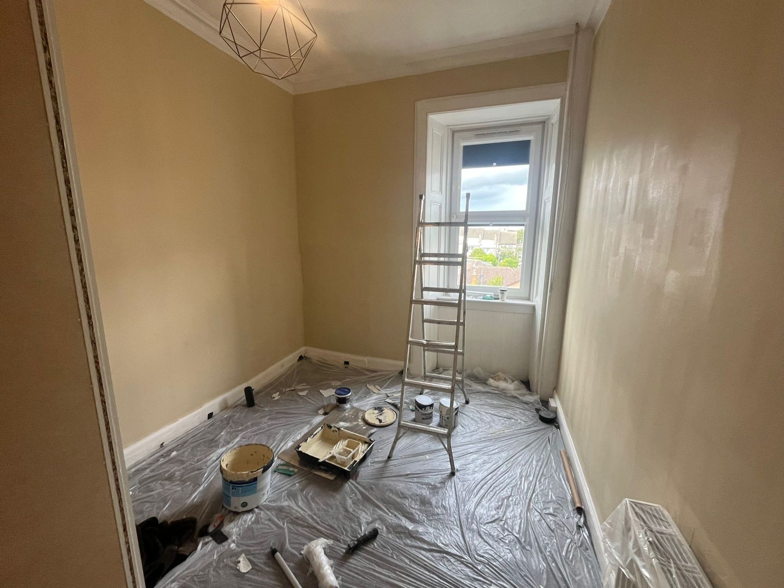 Hill Street bedroom, during works
