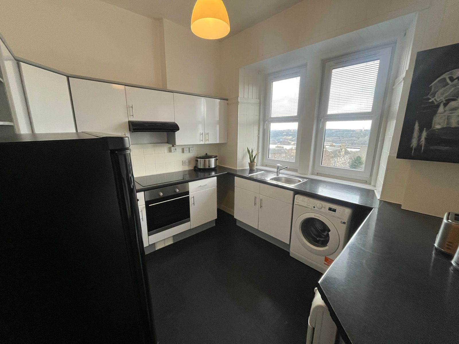 Hill Street kitchen with views over the Forth