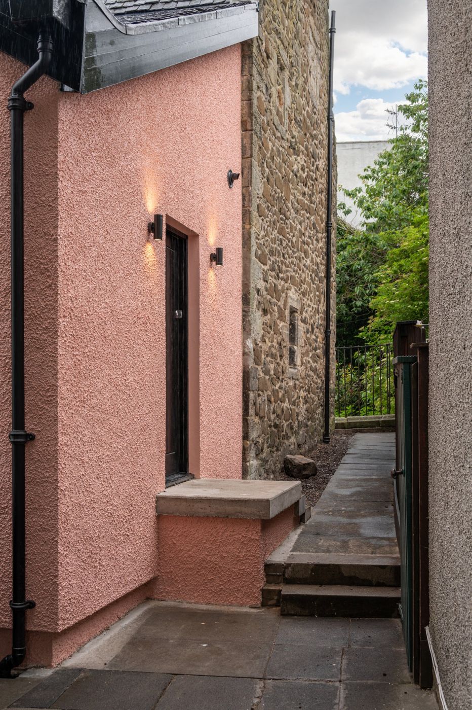 New entrance to the rear extension